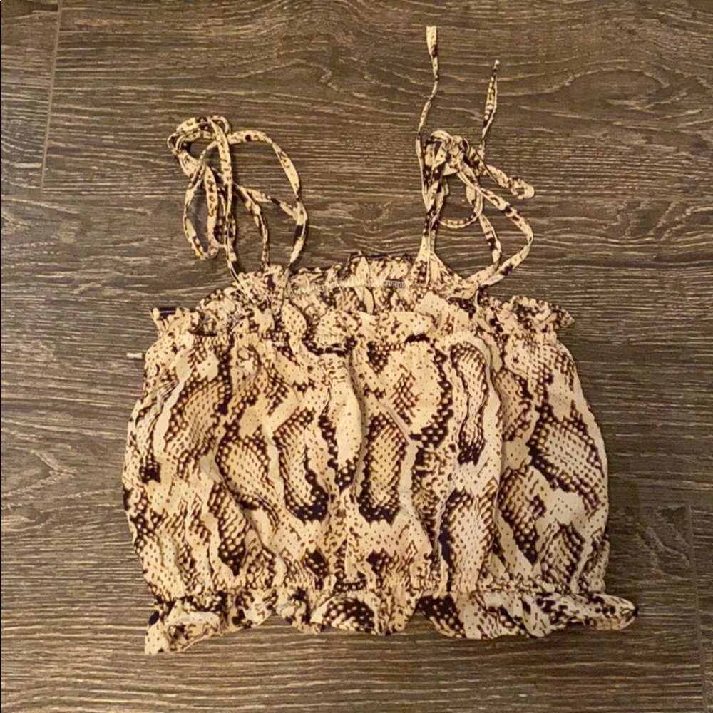Snake print crop top